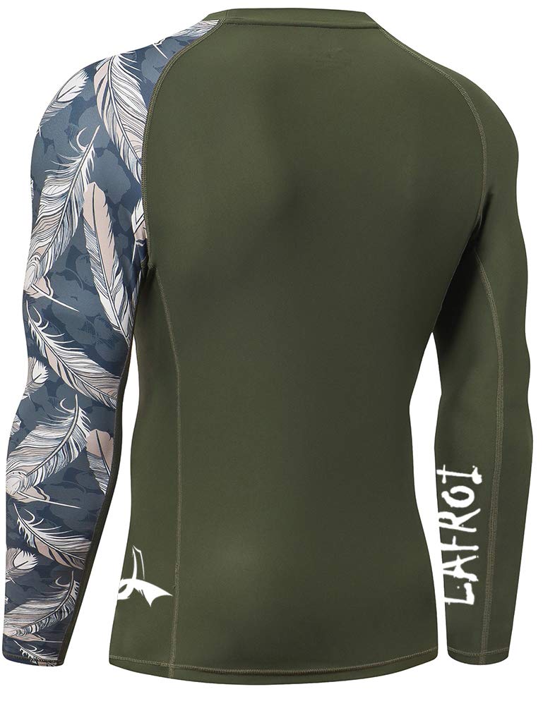 LAFROI Men's Long Sleeve UPF 50+ Baselayer Skins Performance Fit Compression Rash Guard-CLYYB Asym Leisure Size XL - Image 4